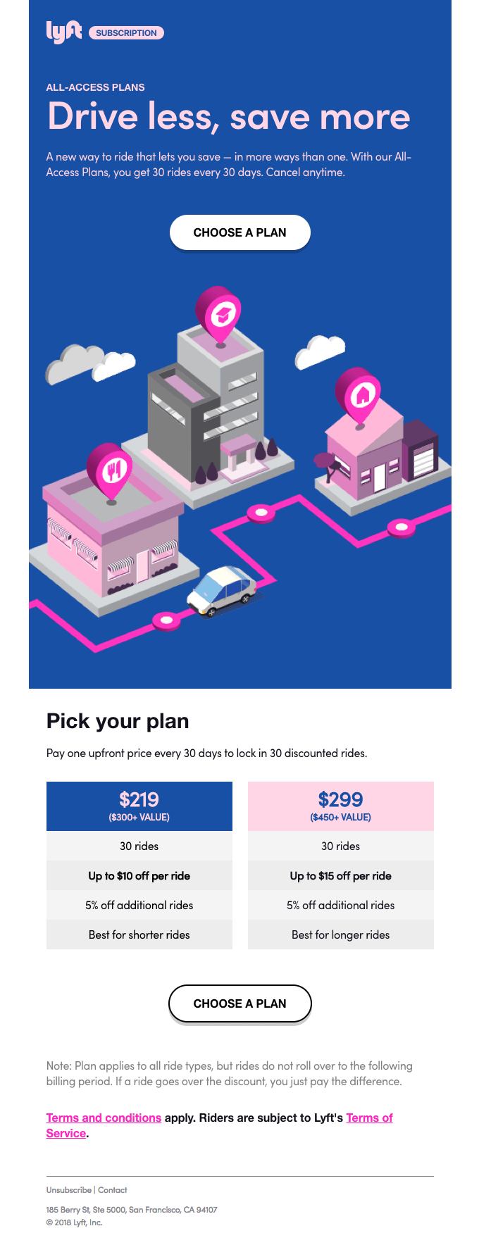 Lyft email example